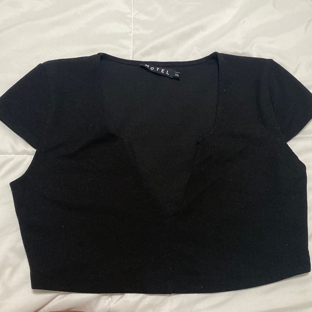 Deep V Crop Top